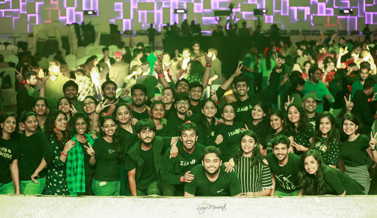 Zealots Dance Crew full group photo at Hyderabad corporate event
